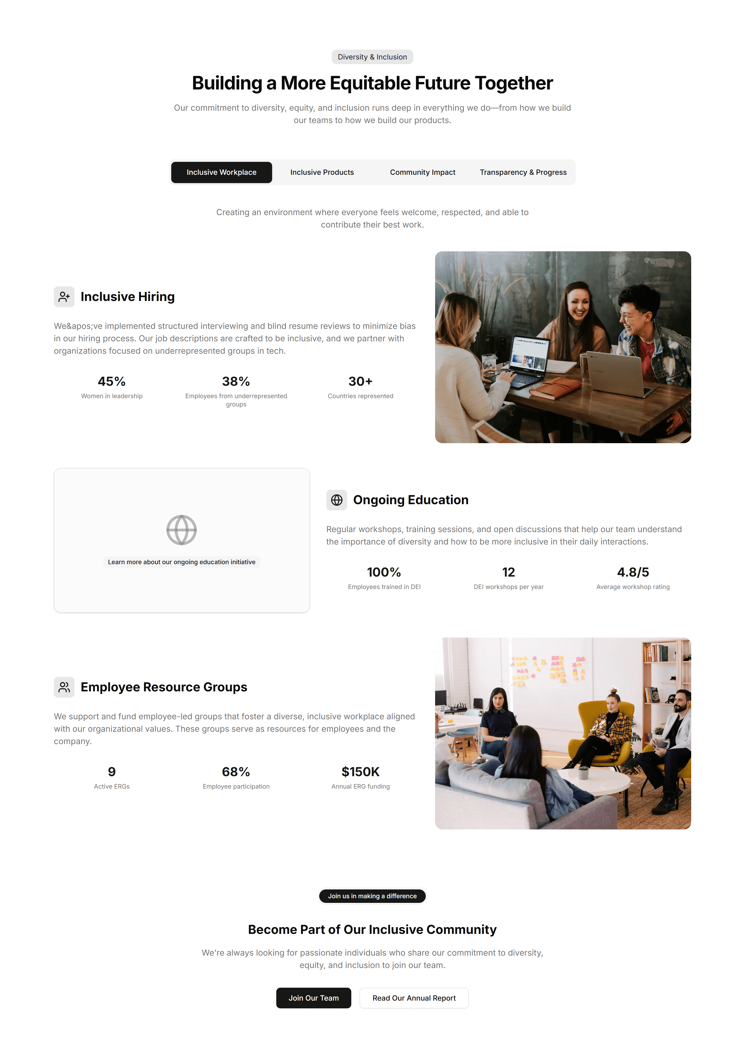 Marketing (Legacy) About Section: Diversity & Inclusion