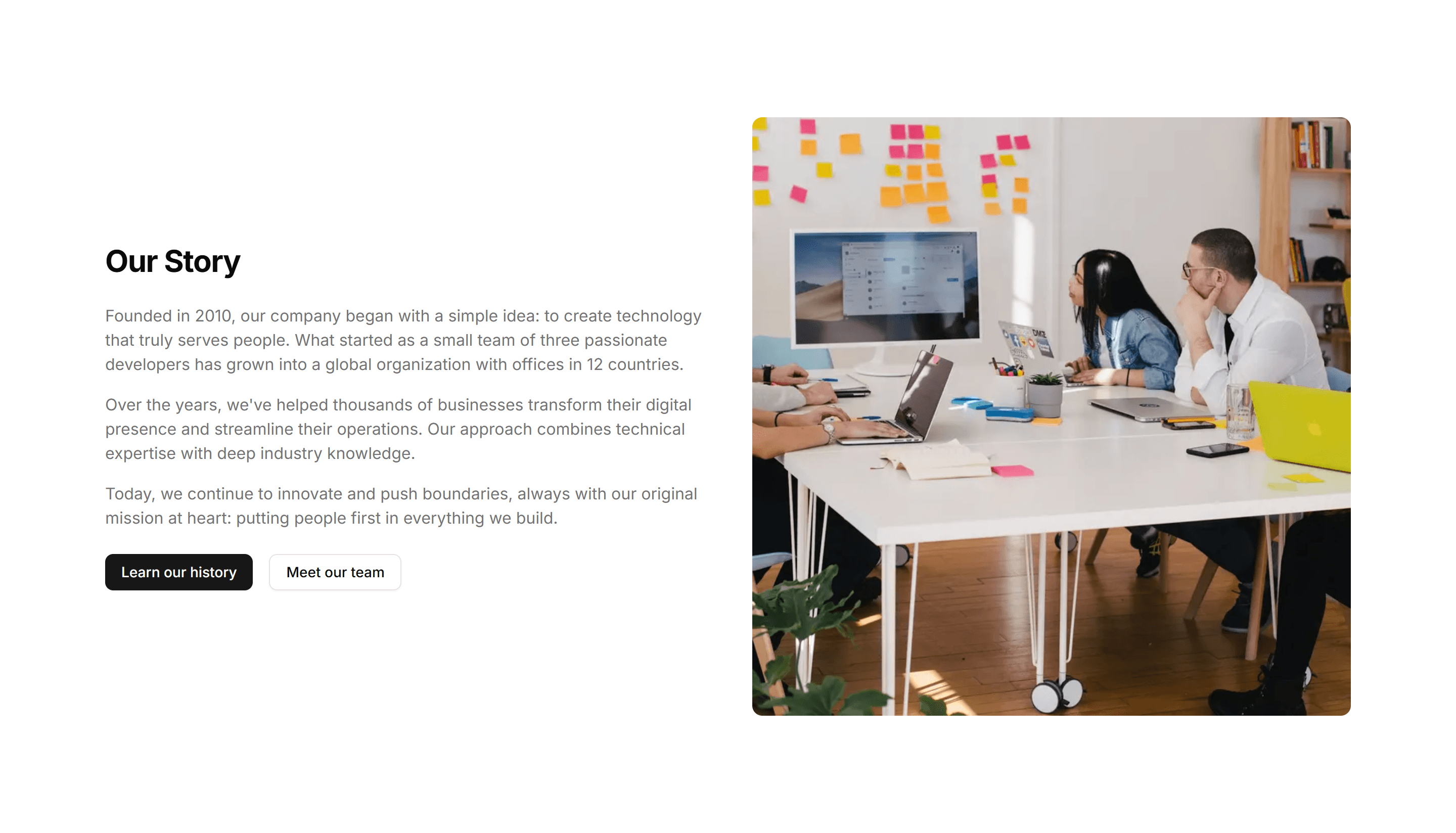 Marketing (Legacy) About Section: With Image