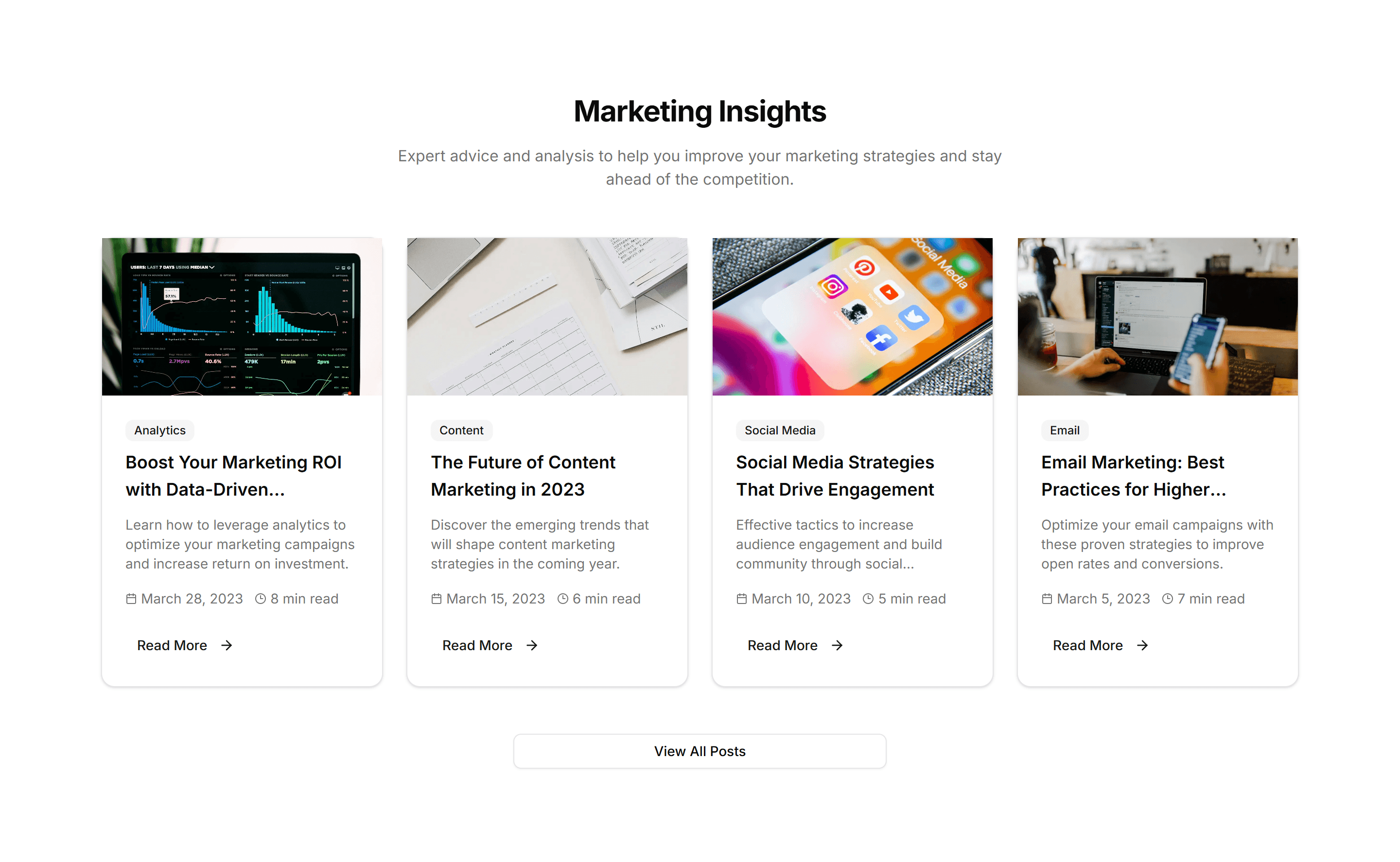 Marketing (Legacy) Blog Section: Simple Grid