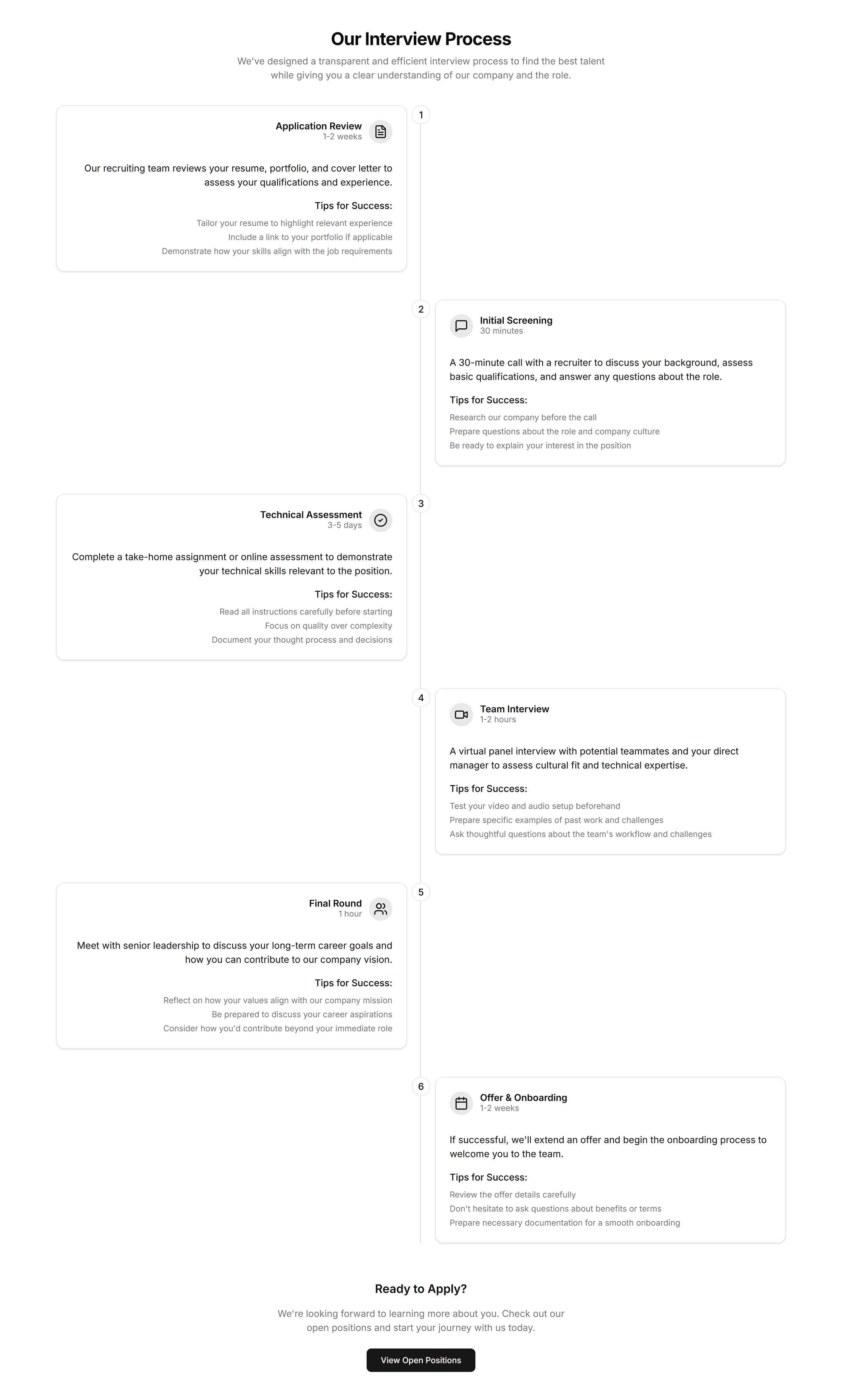 Marketing (Legacy) Career: Interview Process