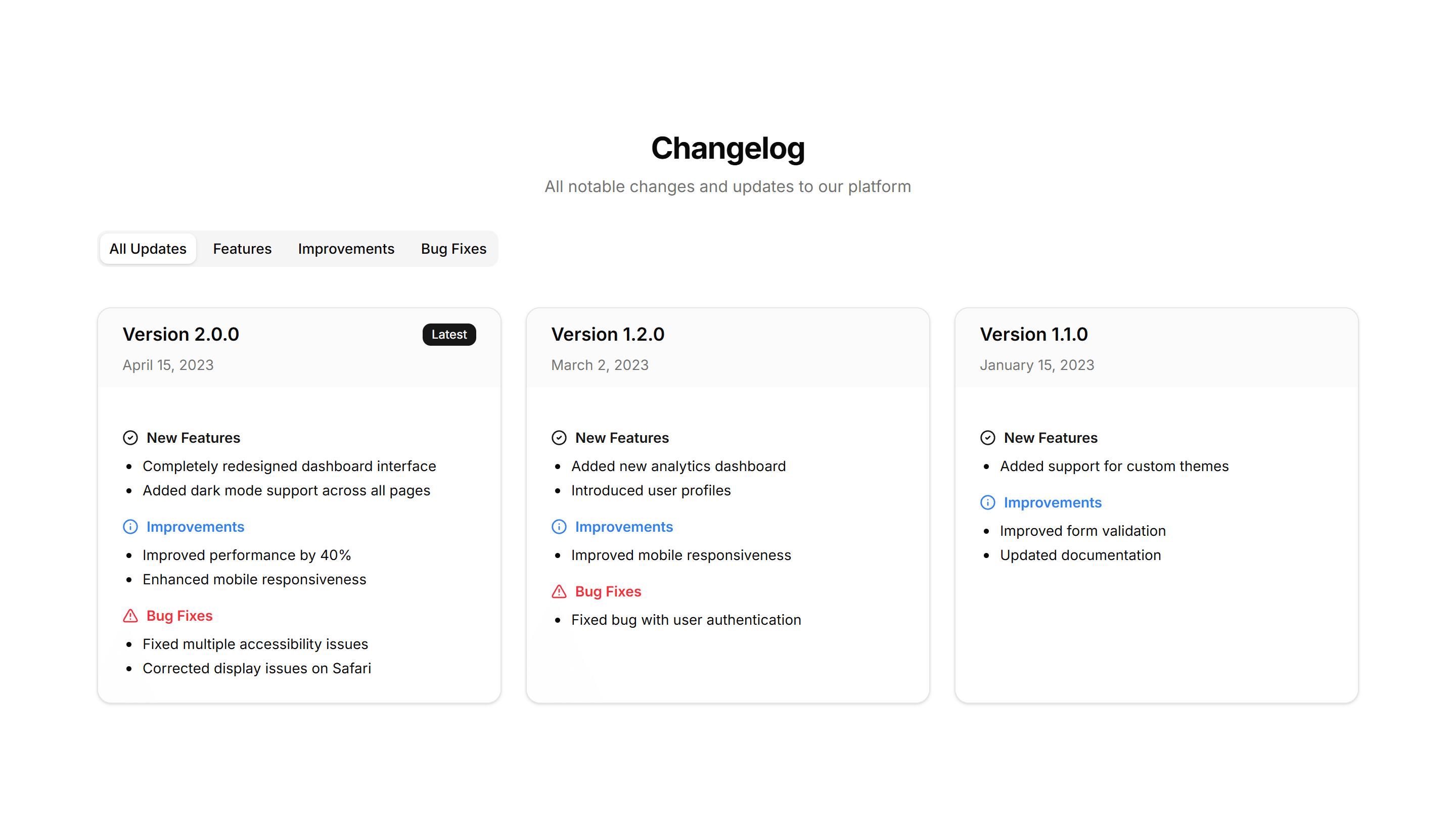 Marketing (Legacy) Changelog: Grid Changelog