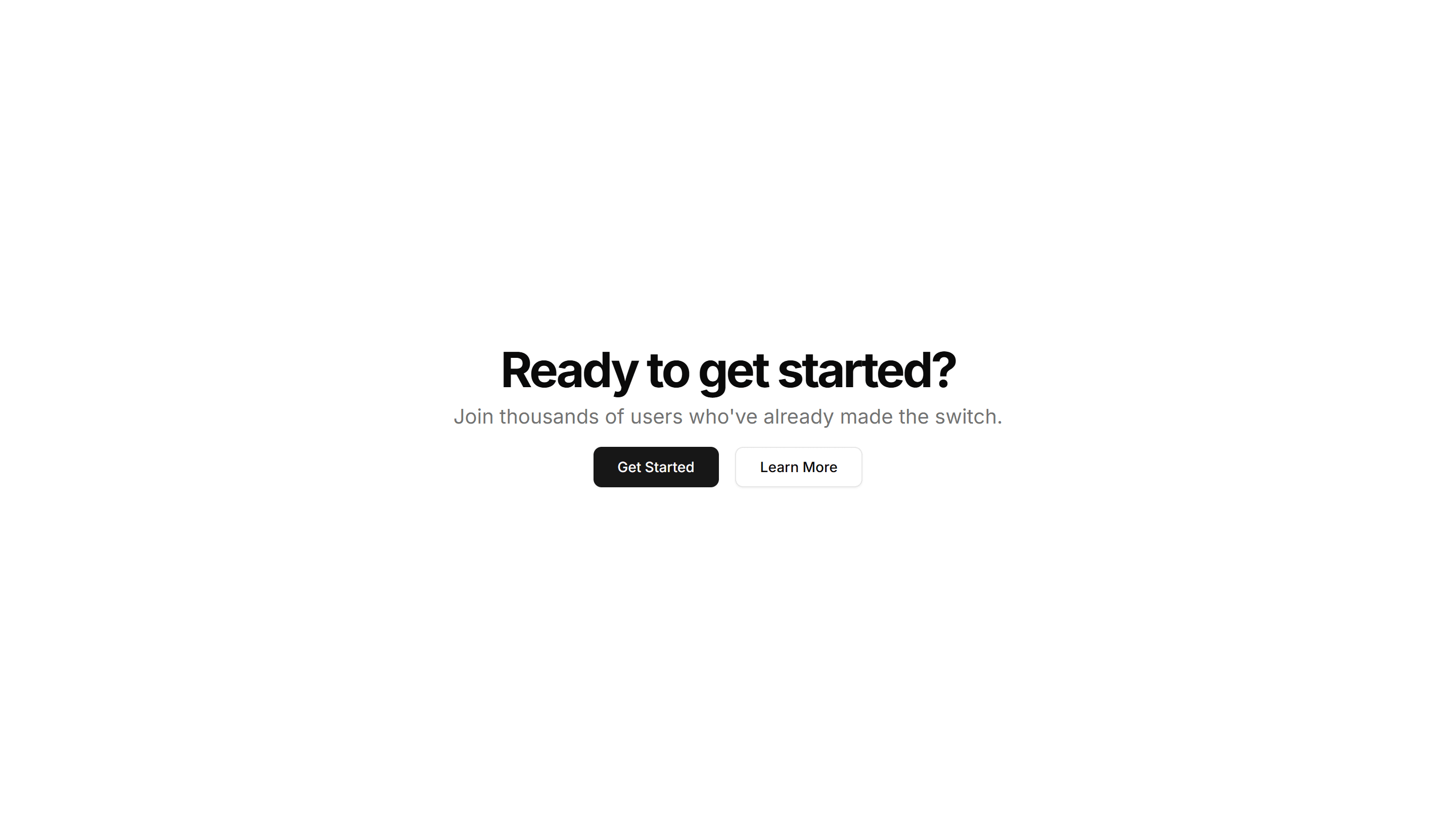 Marketing (Legacy) CTA Section: Simple Centered