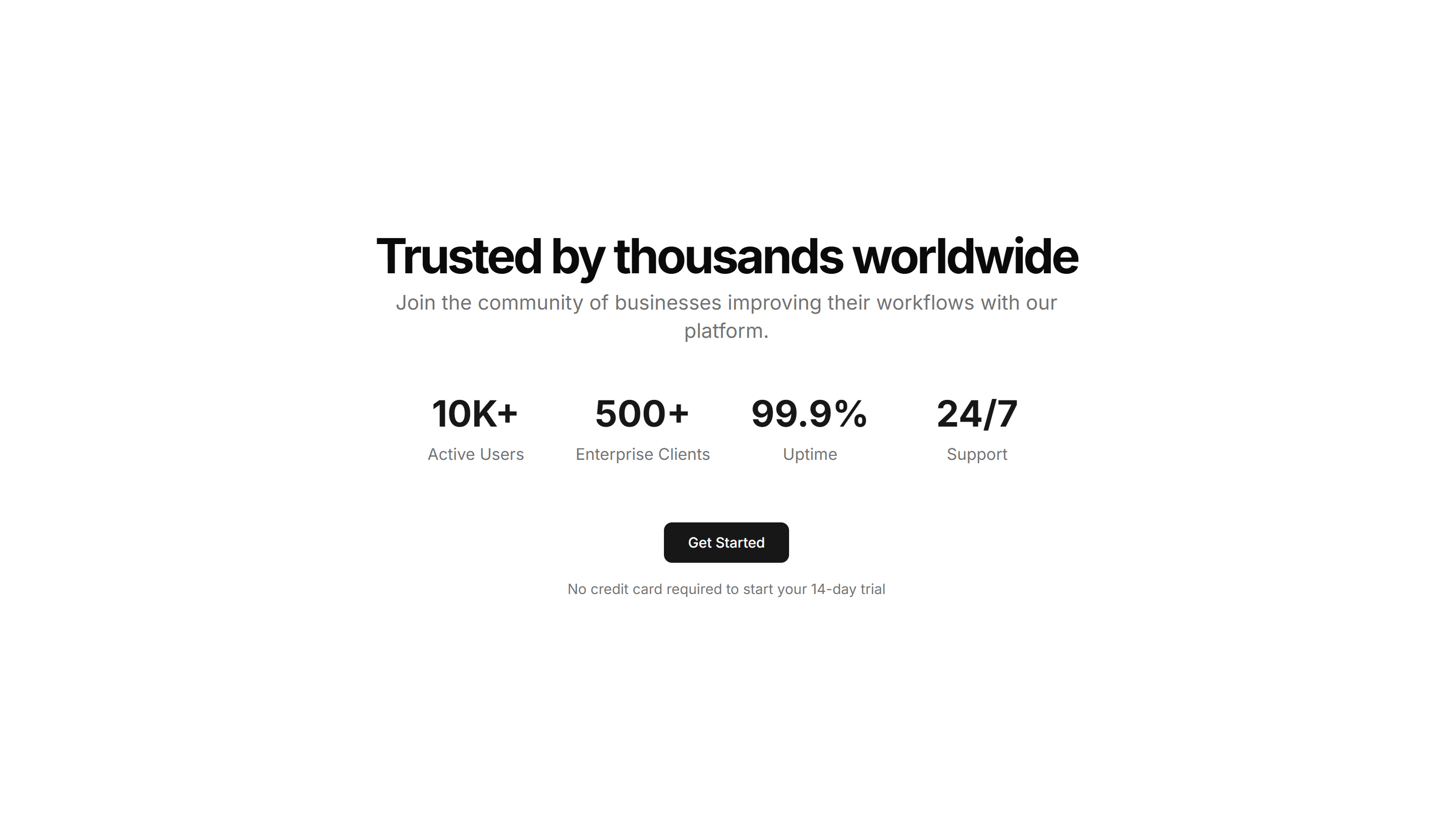 Marketing (Legacy) CTA Section: Stats CTA