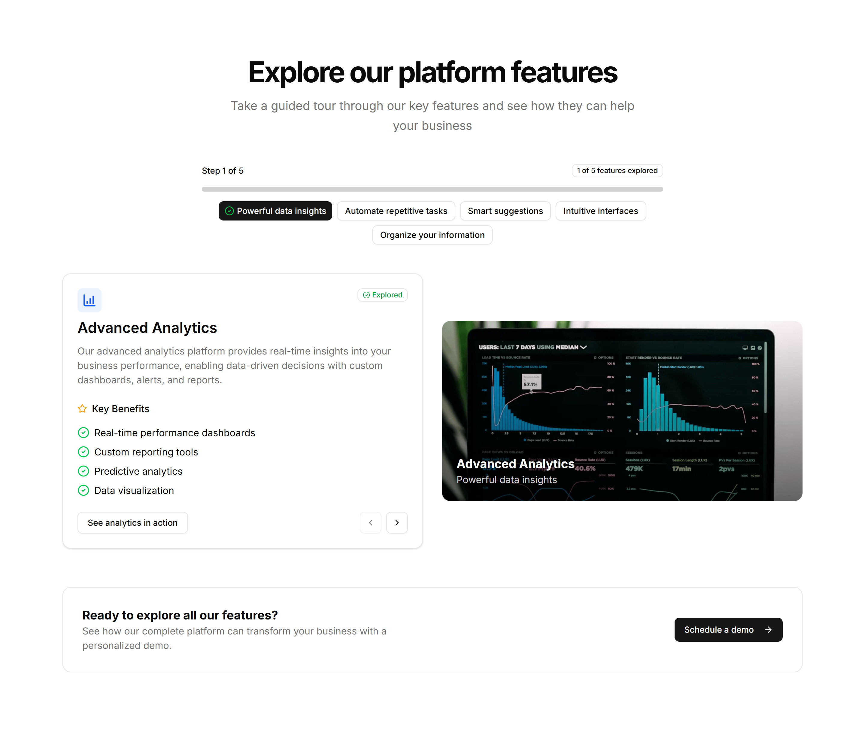 Marketing (Legacy) Feature Section: Feature Wizard