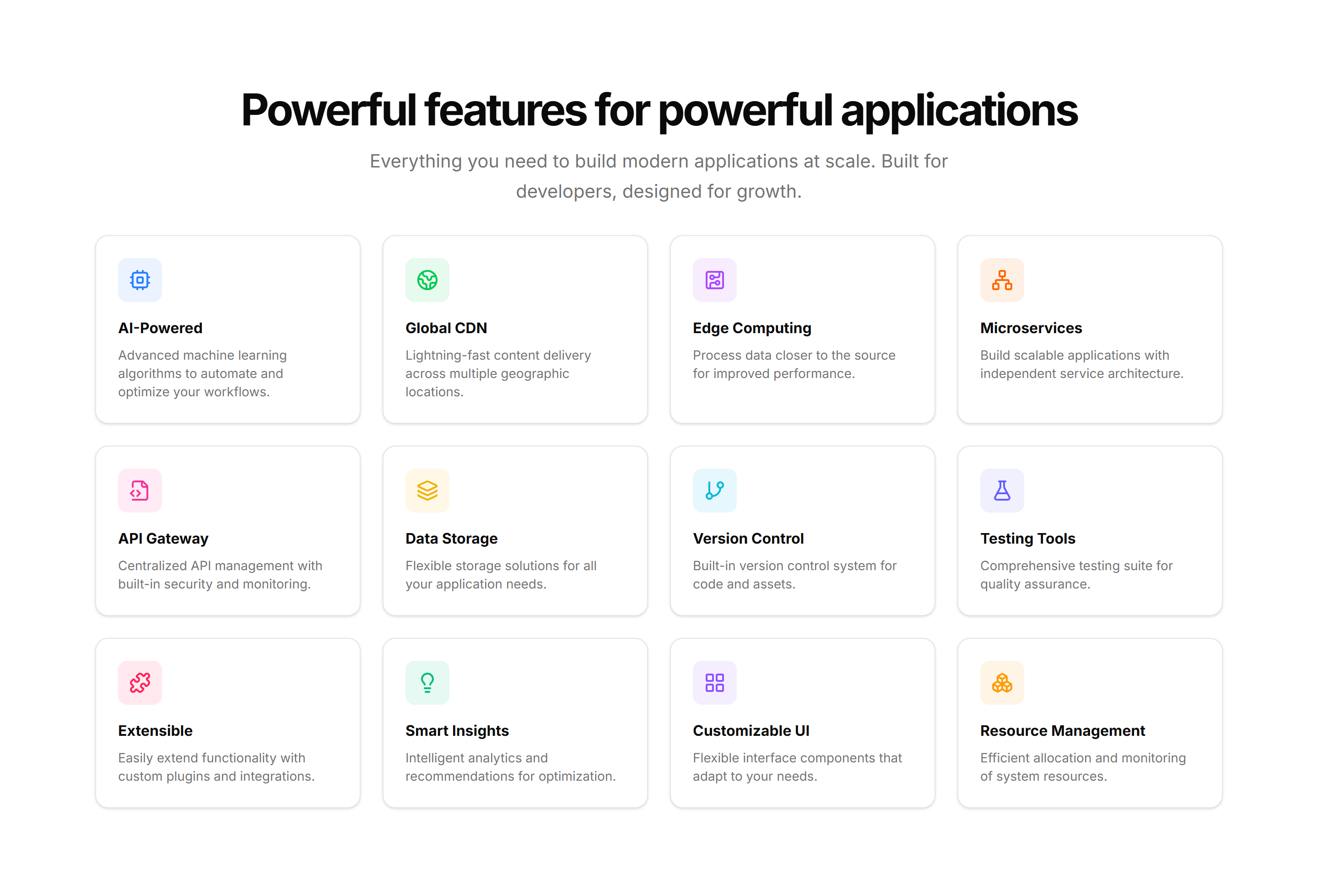 Marketing (Legacy) Feature Section: Grid Hover