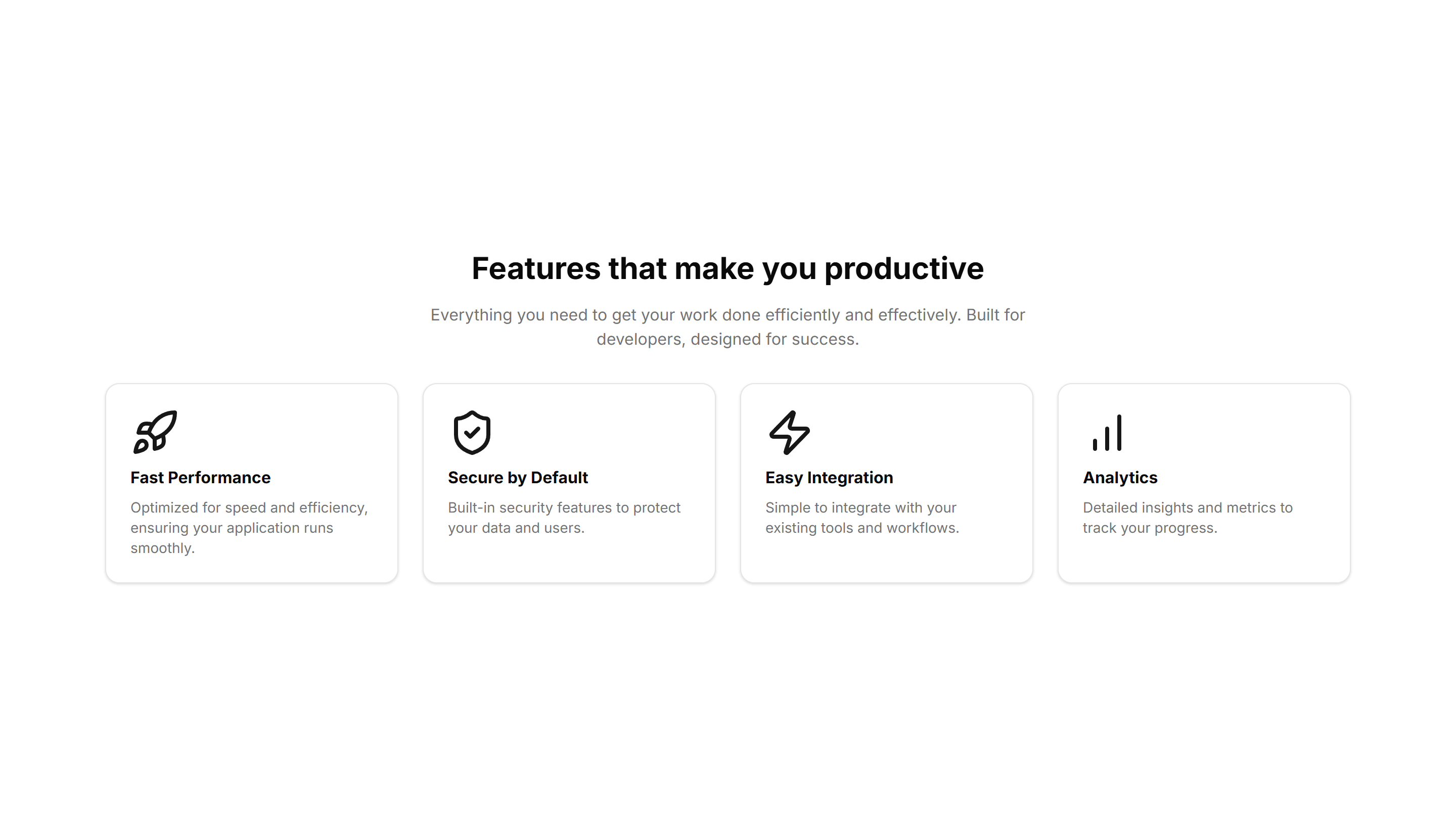 Marketing (Legacy) Feature Section: Simple