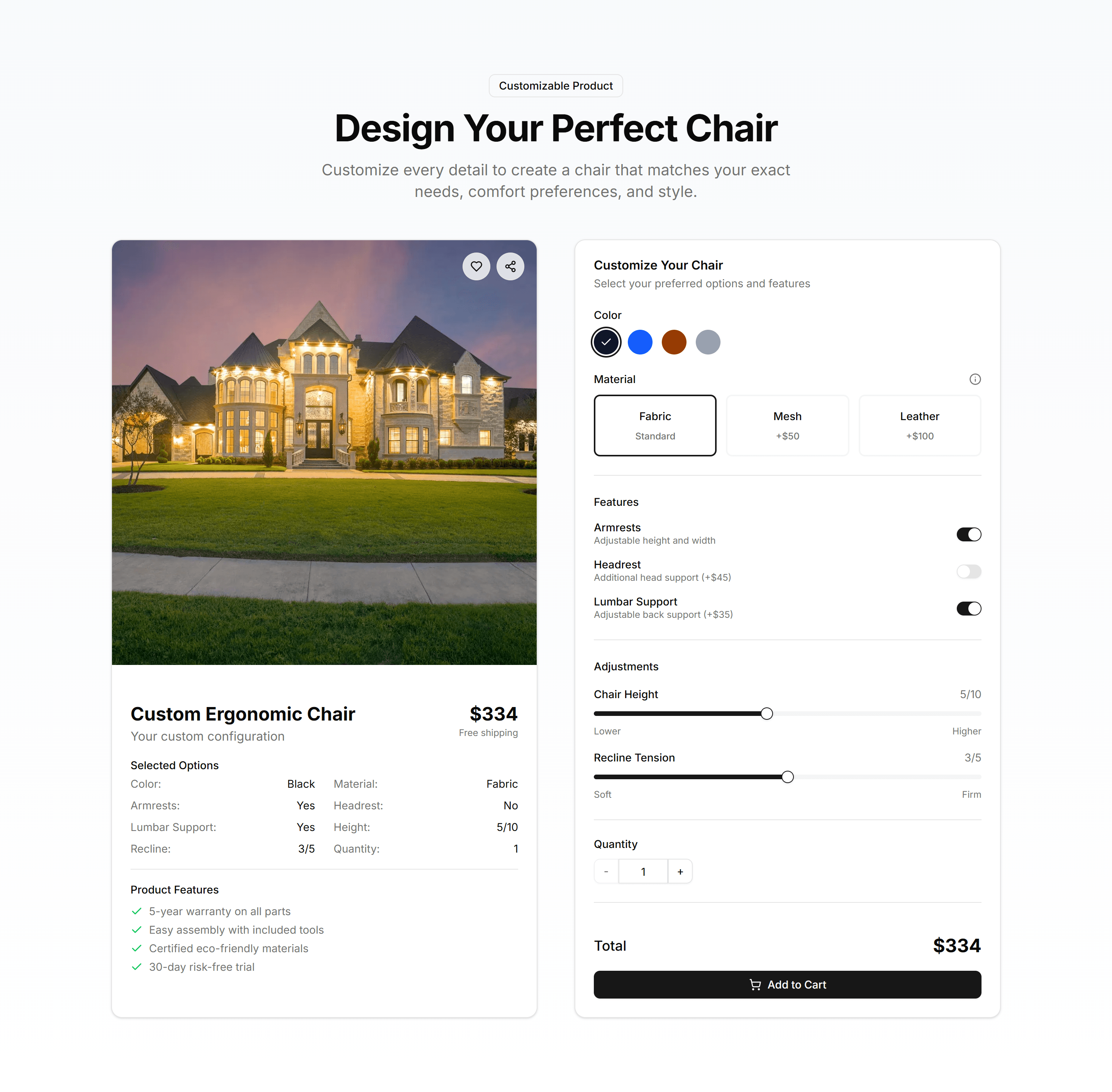 Marketing (Legacy) Hero Form: Product Customizer Form