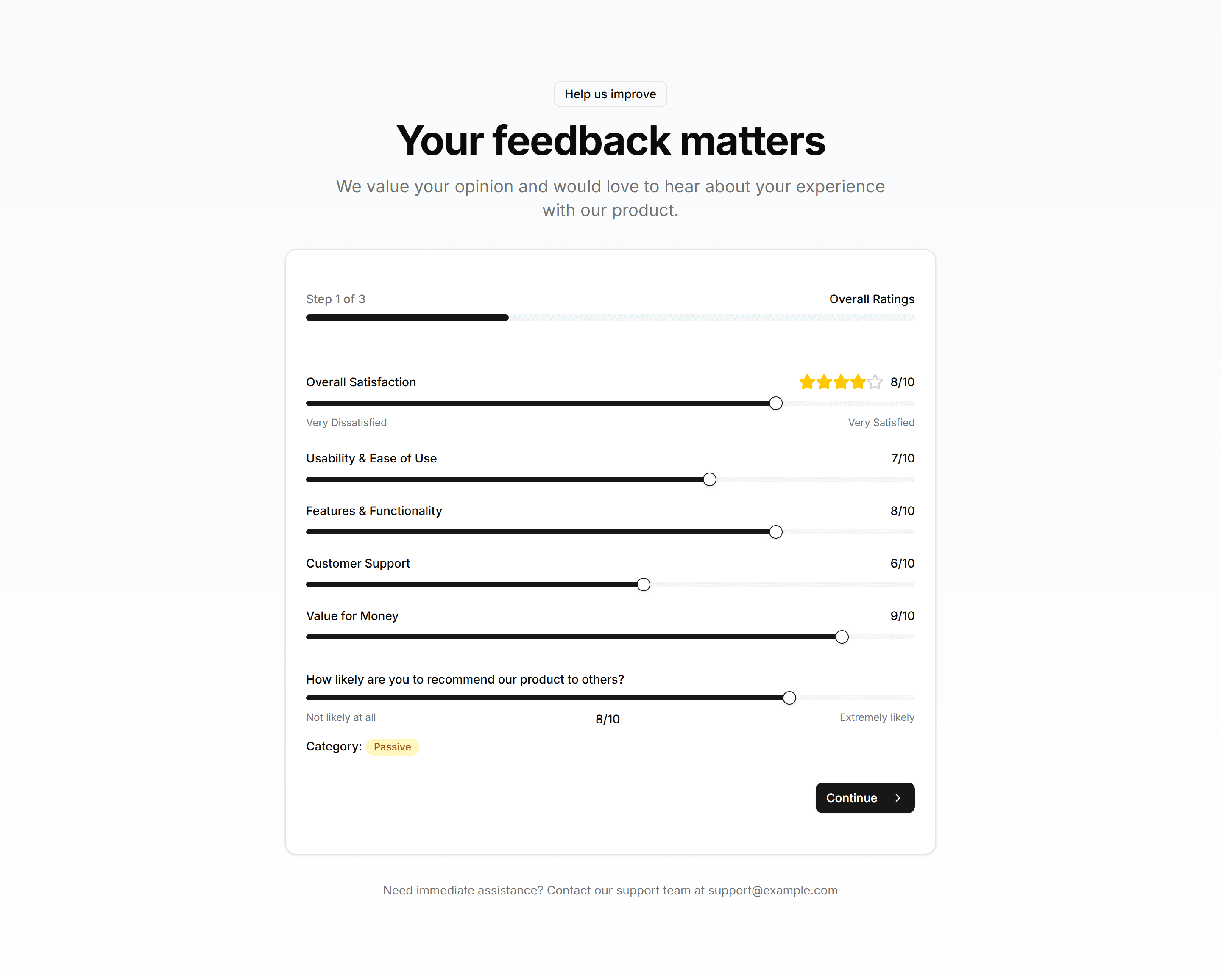 Marketing (Legacy) Hero Form: User Feedback Form