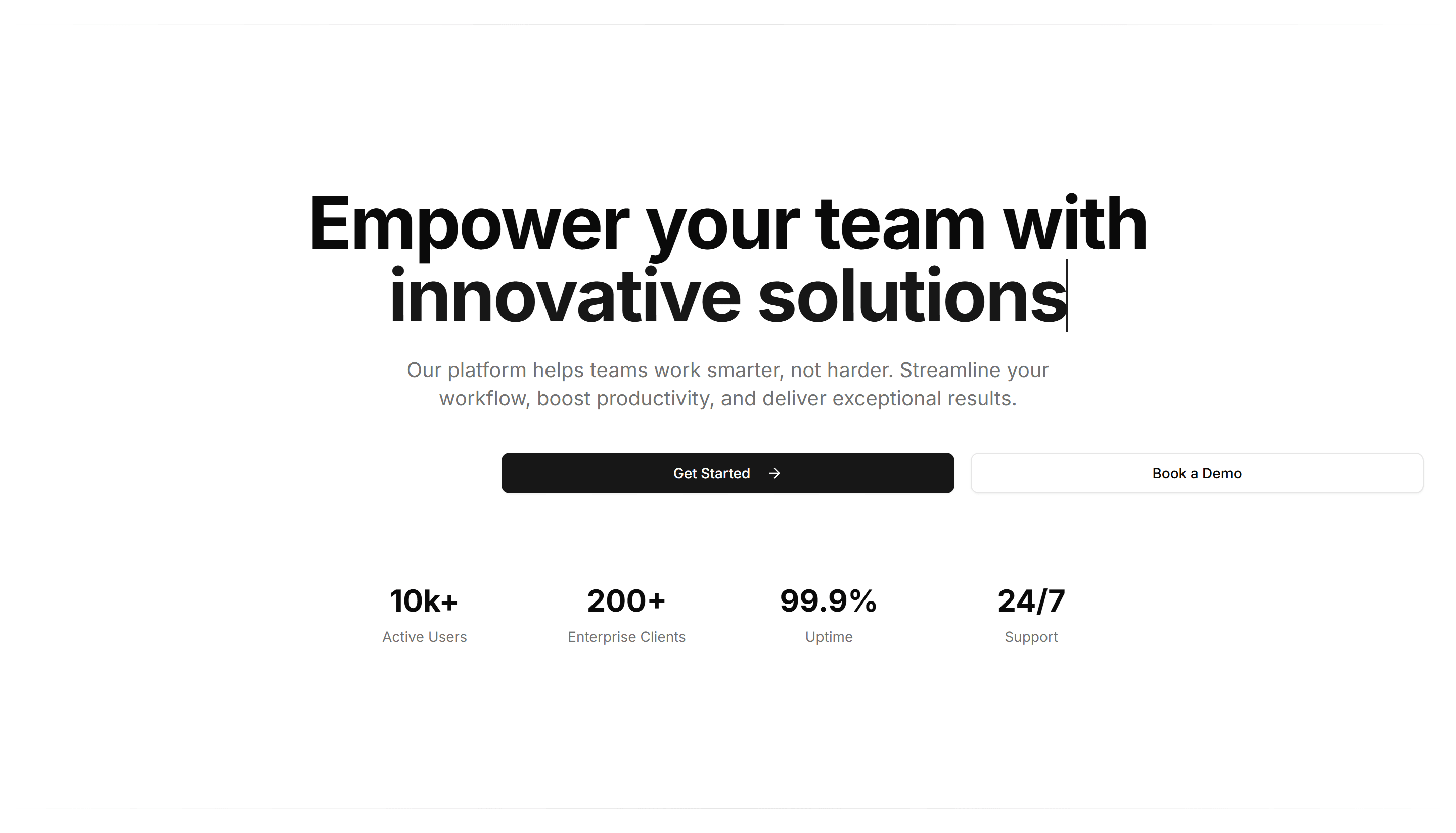Marketing (Legacy) Hero Section: Animated Text Hero