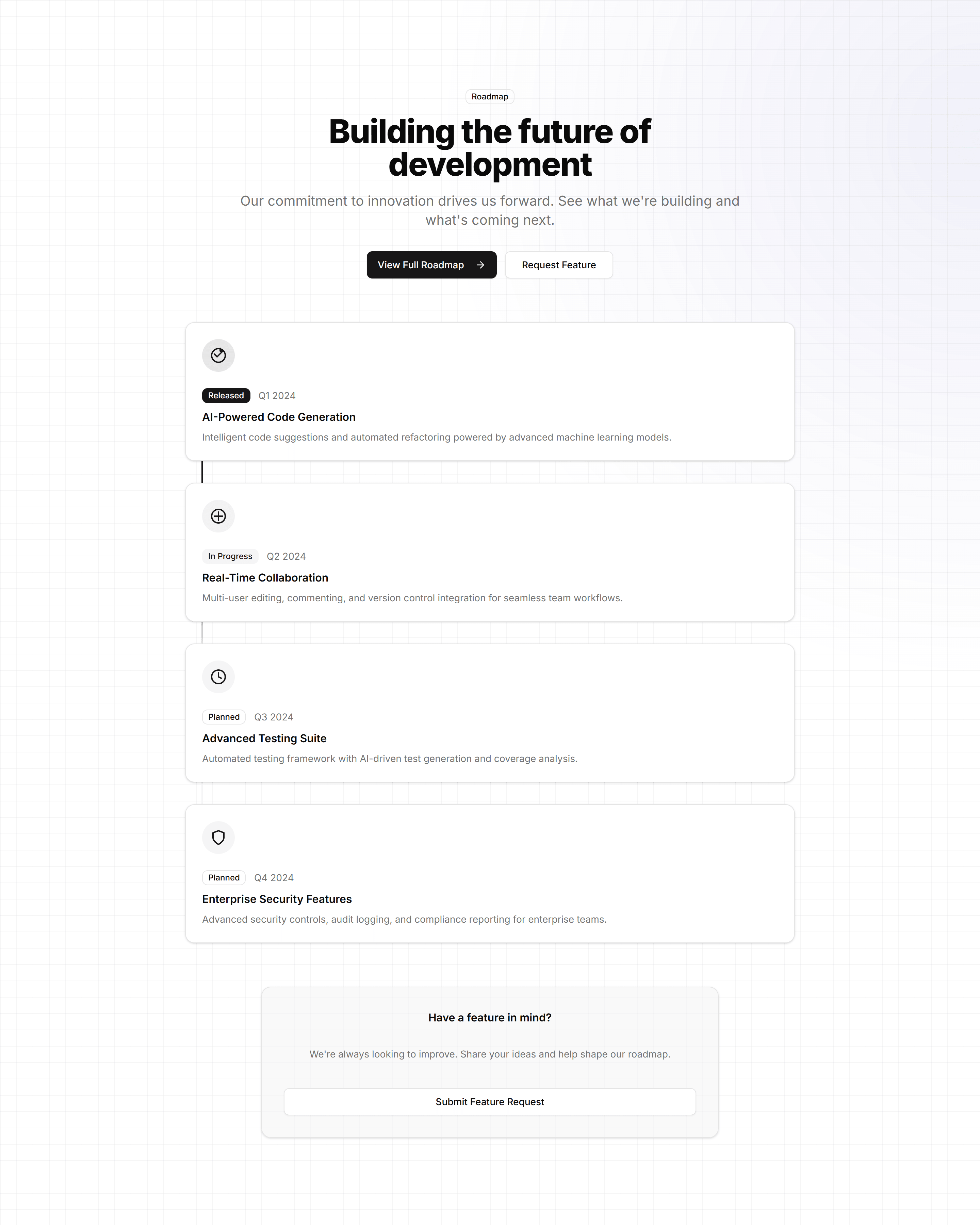 Marketing (Legacy) Hero Section: With Feature Timeline