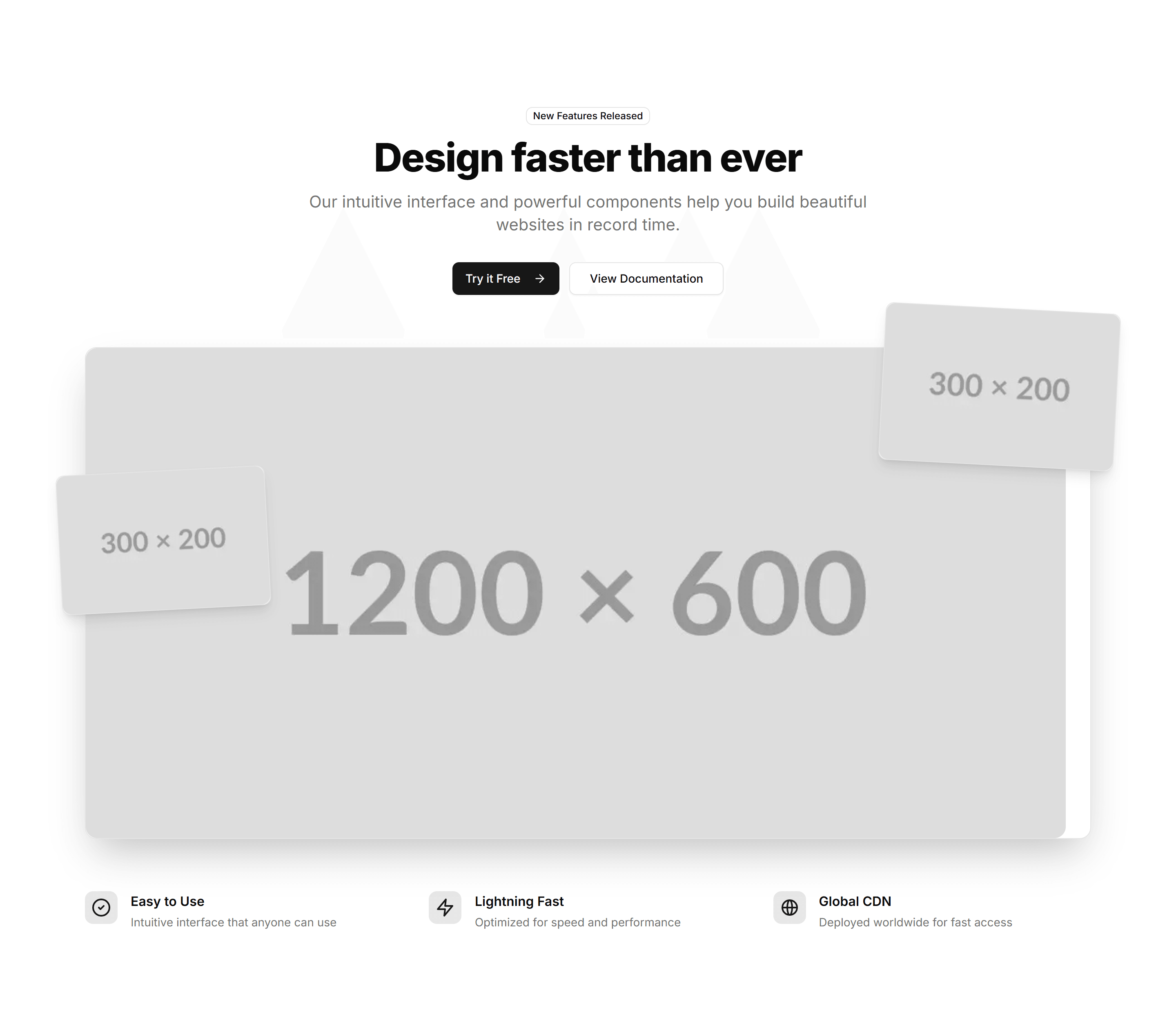 Marketing (Legacy) Hero Section: With Product Screenshots