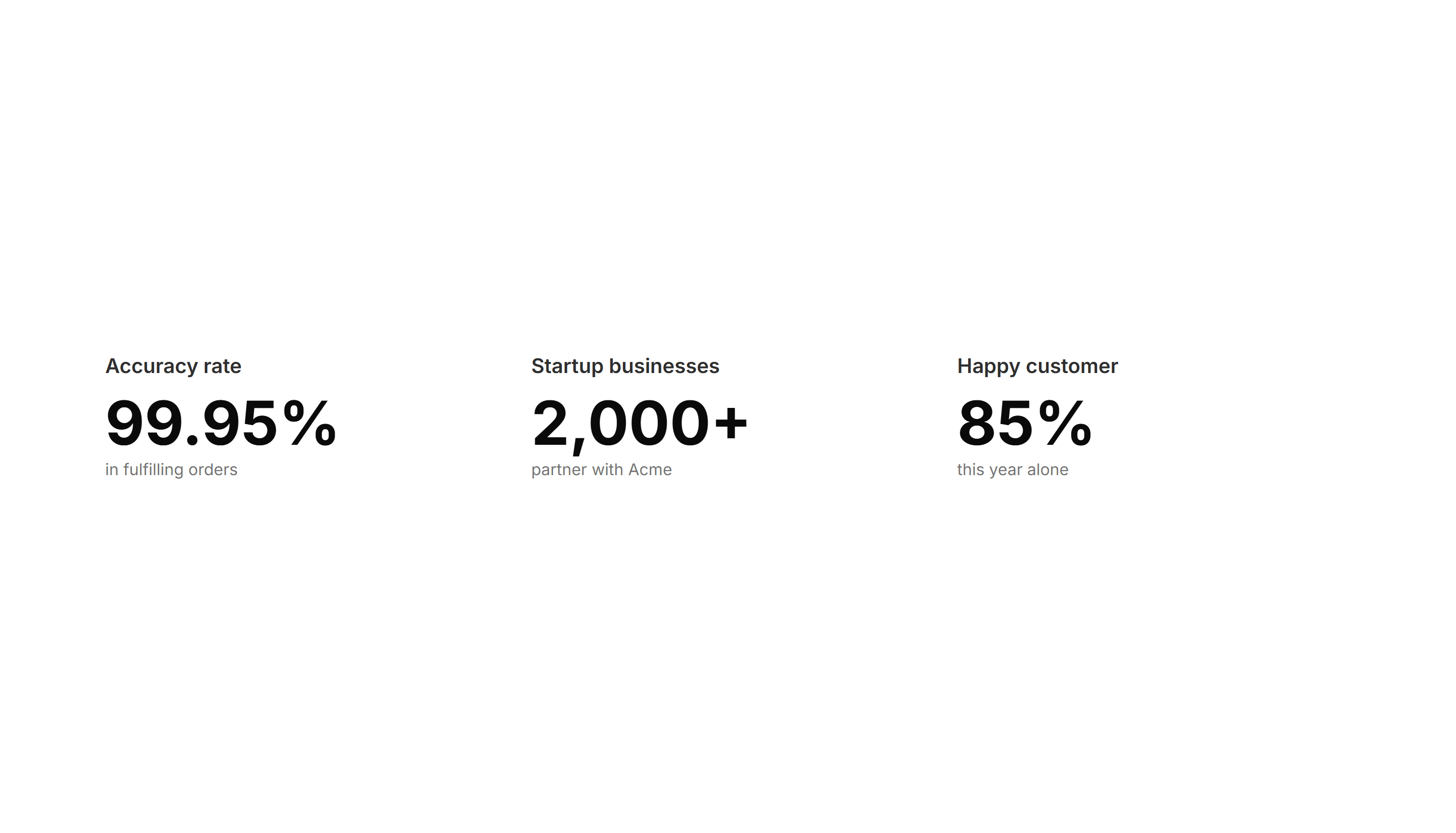 Marketing (Legacy) Stat: Simple 3 Cols