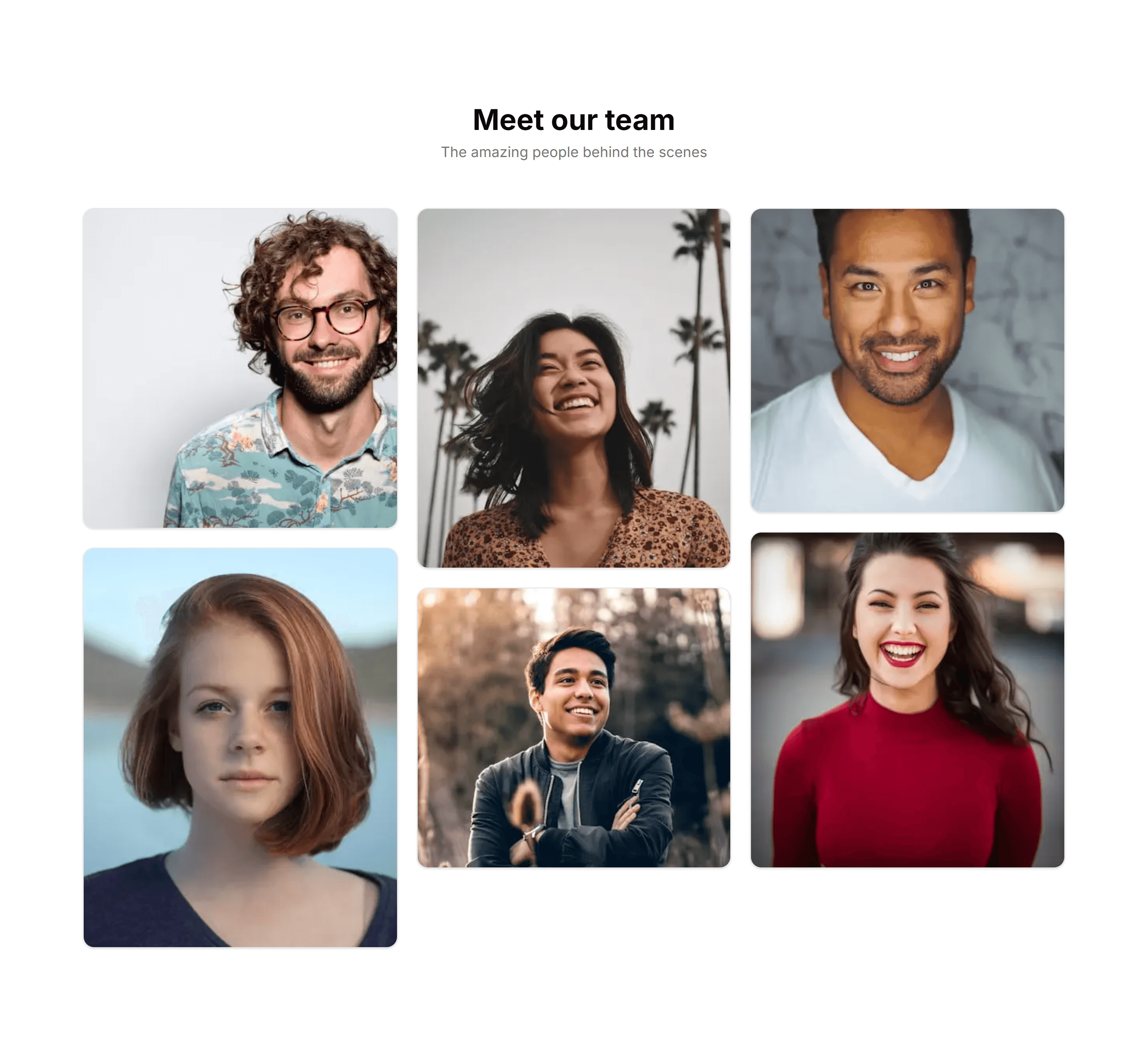 Marketing (Legacy) Team Section: Masonry Grid