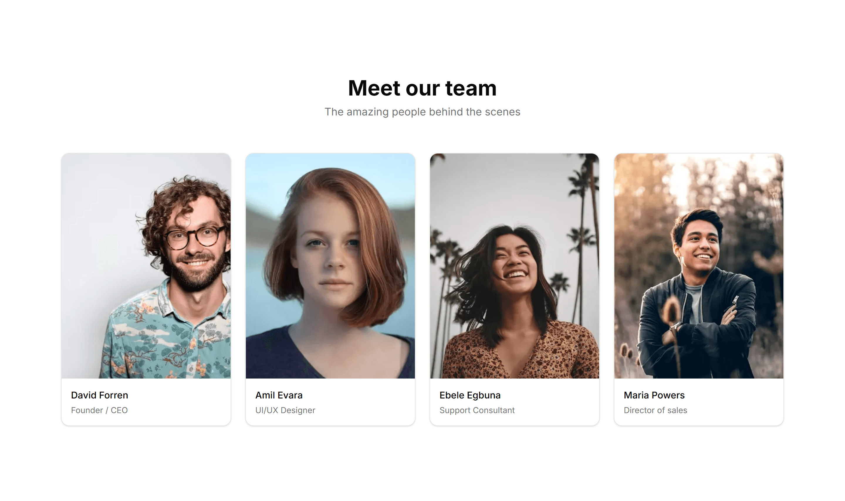Marketing (Legacy) Team Section: With Hover Cards
