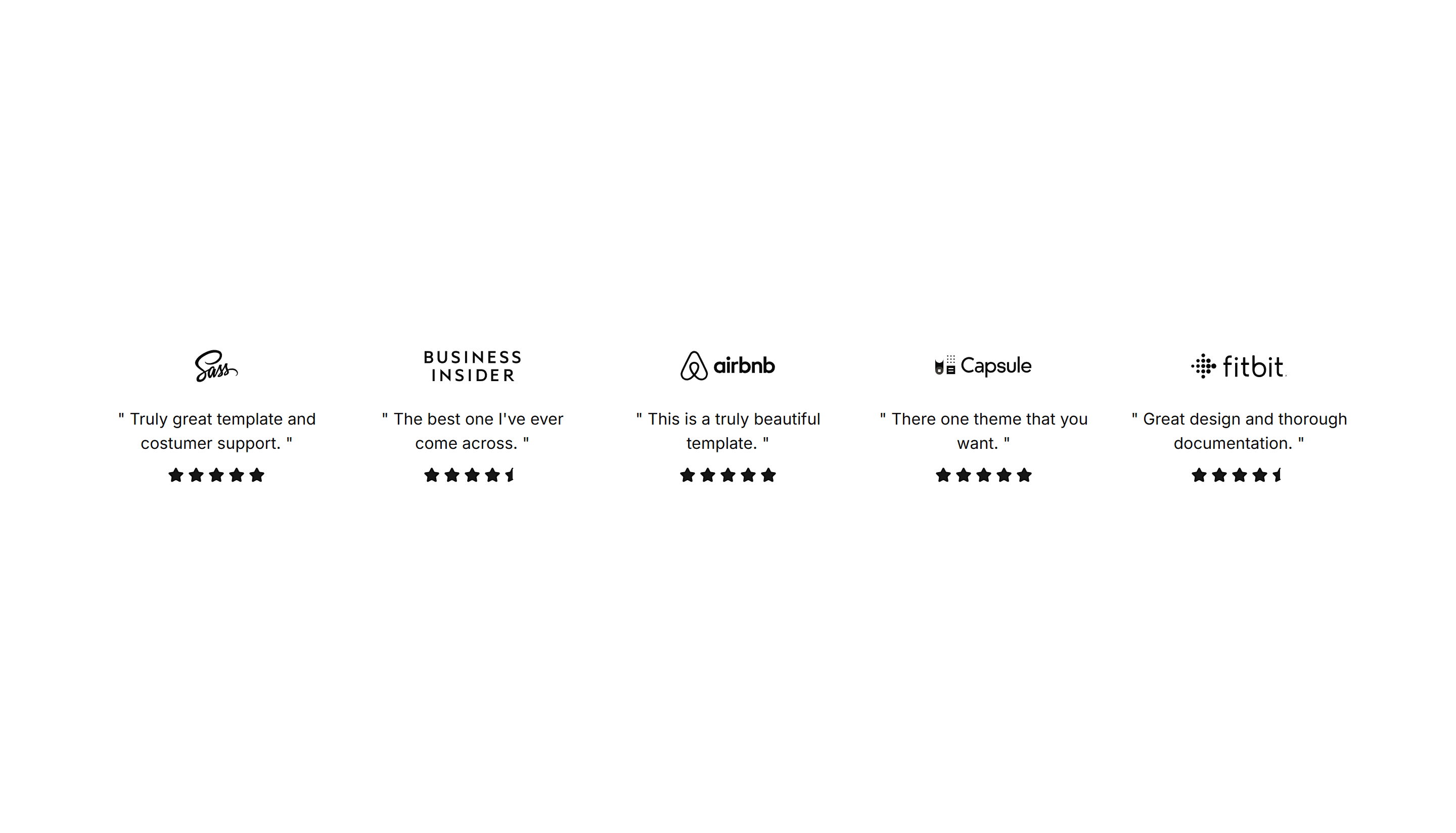 Marketing (Legacy) Testimonial: Short Review With Logo And Stars