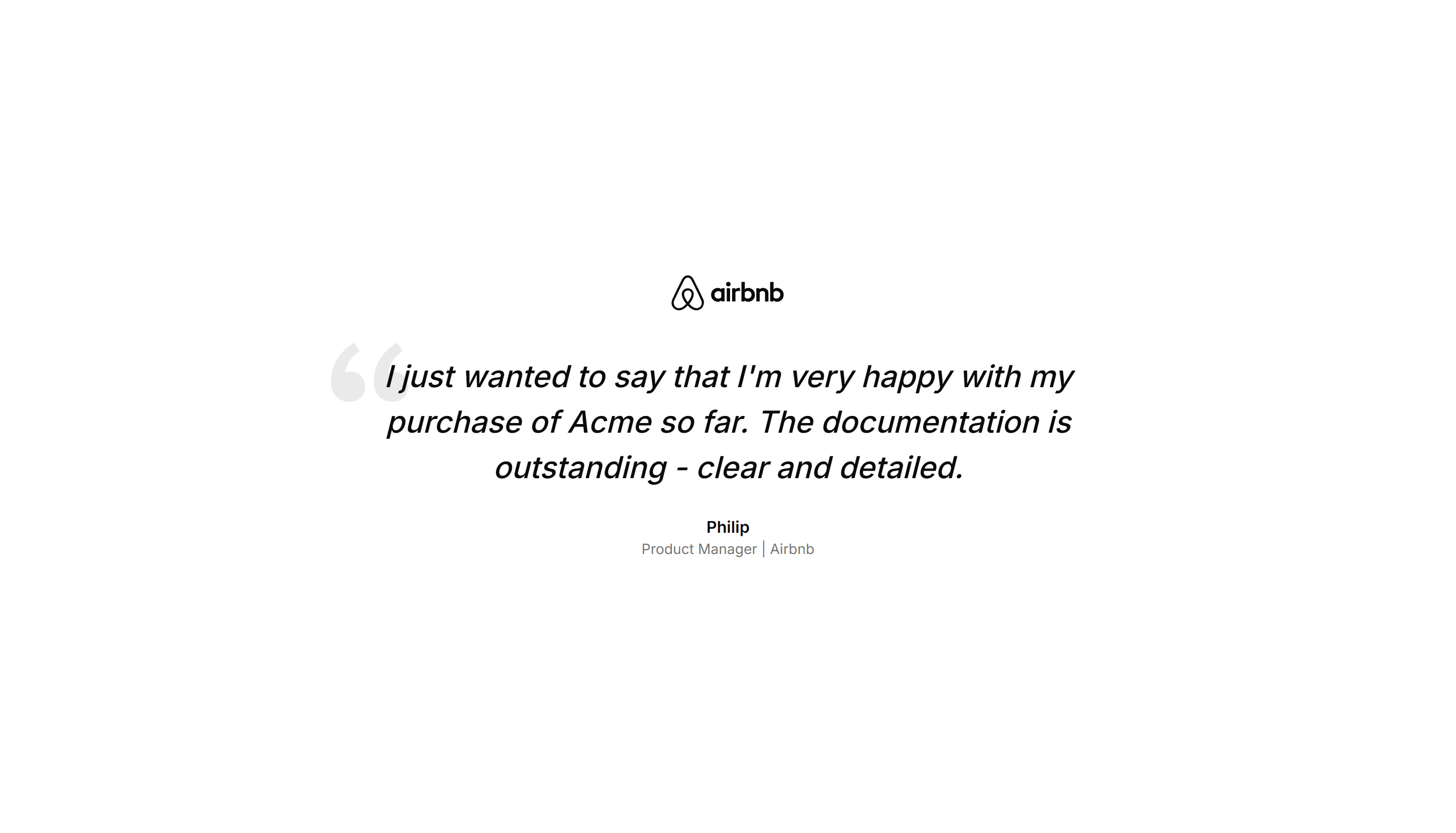 Marketing (Legacy) Testimonial: Simple Center Aligned With Logo