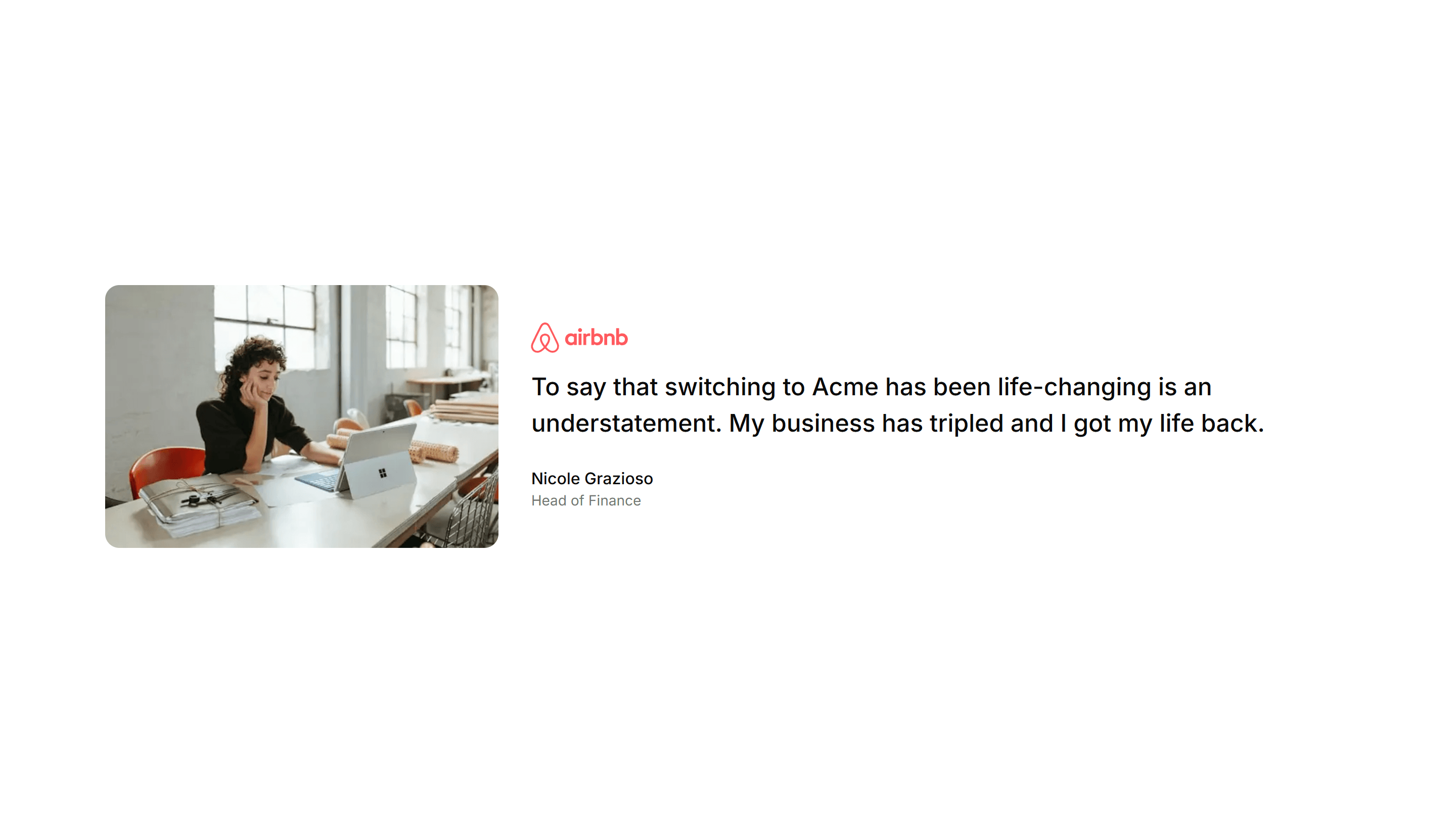 Marketing (Legacy) Testimonial: Small Image