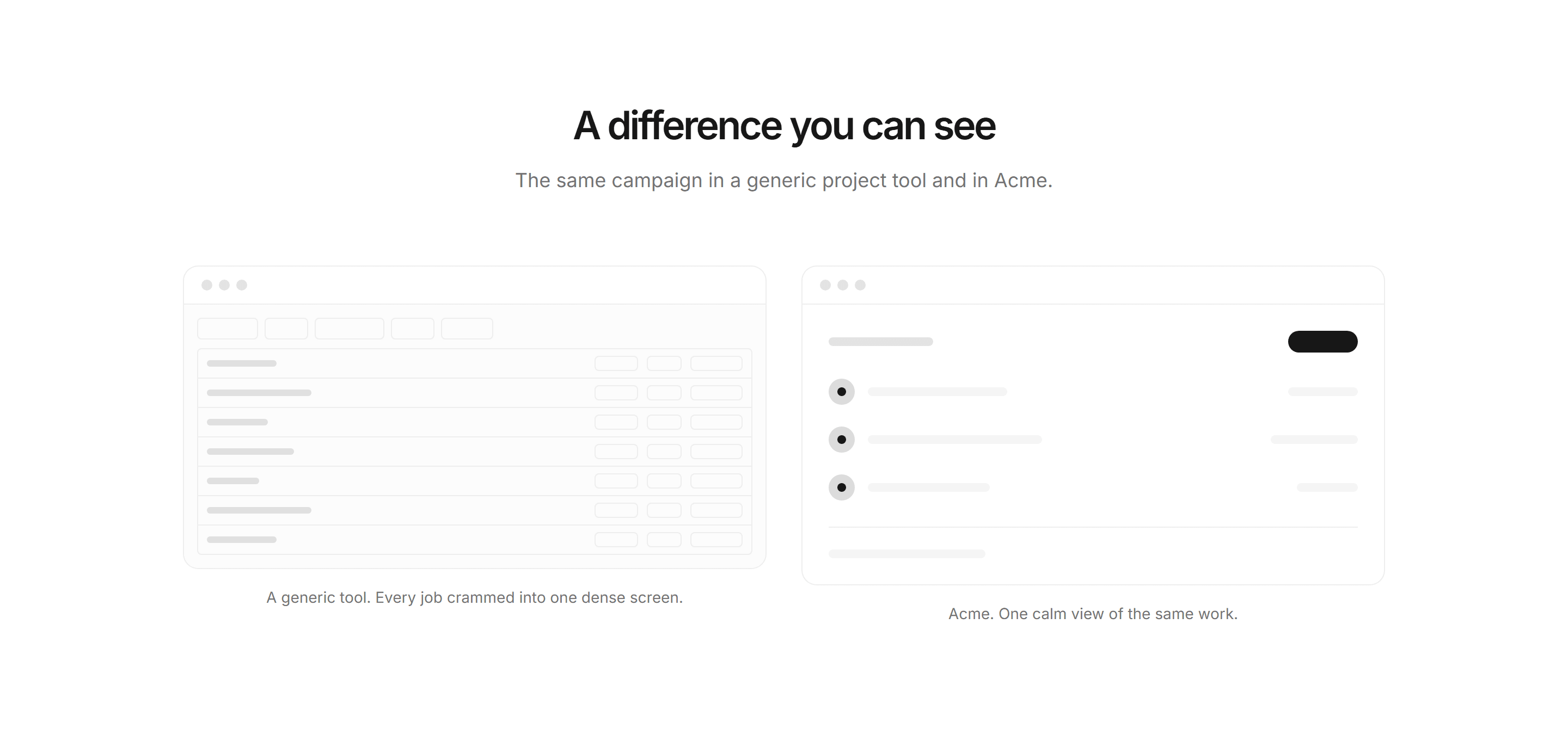 Marketing Pro Comparison: Side by Side Mockups