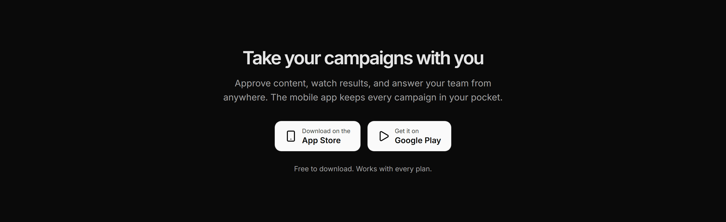 Marketing Pro CTA: With App Badges
