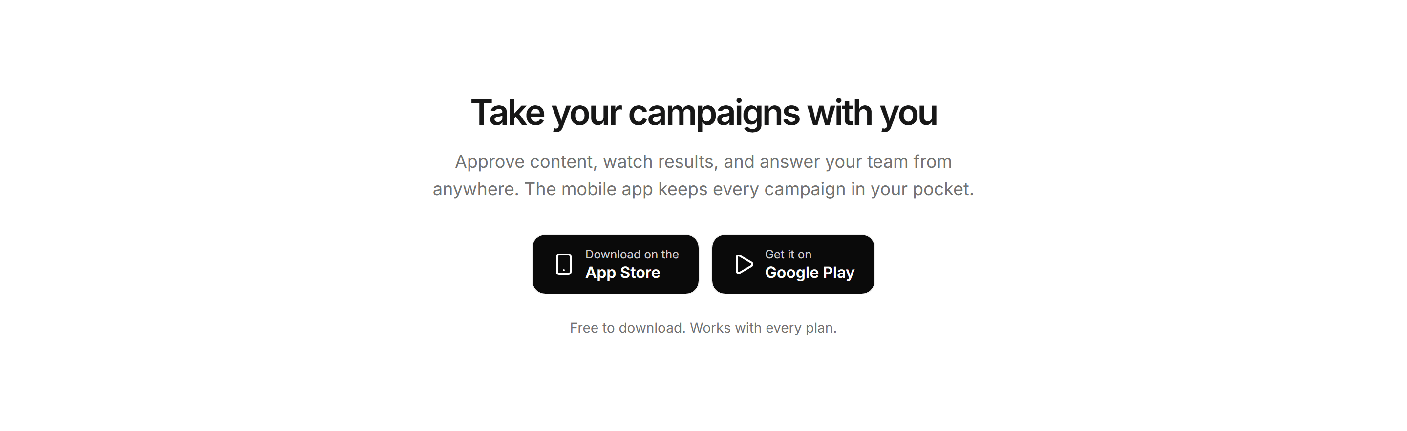 Marketing Pro CTA: With App Badges