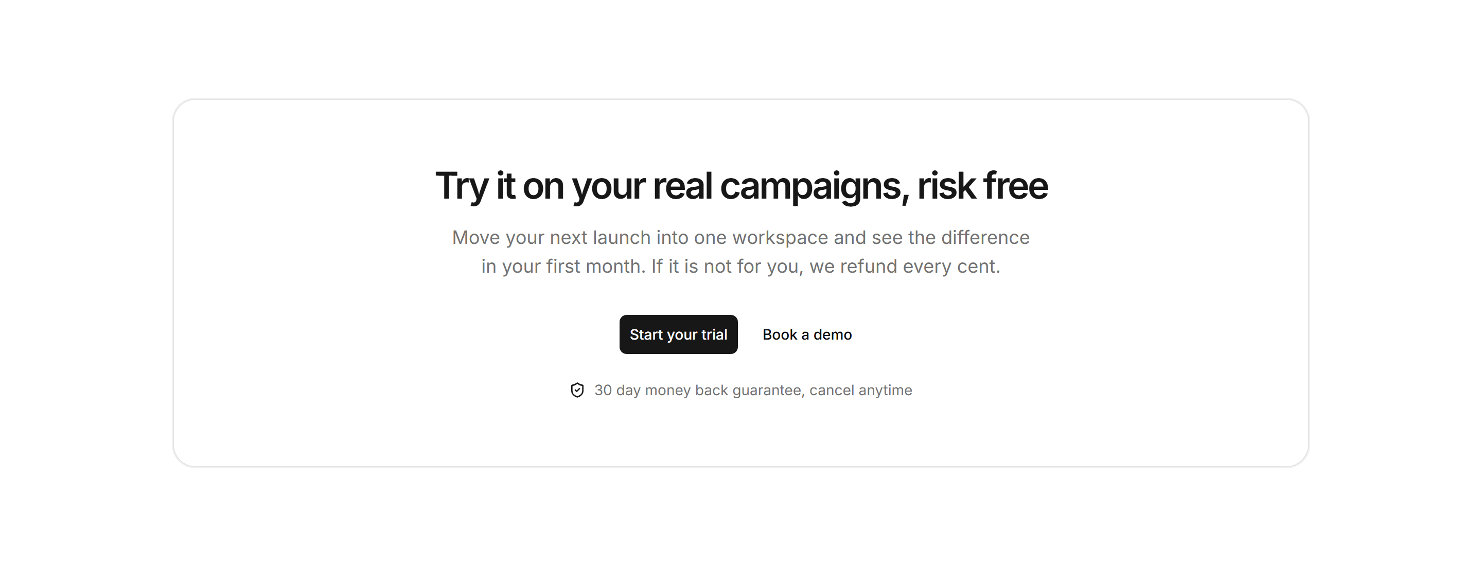 Marketing Pro CTA: With Guarantee