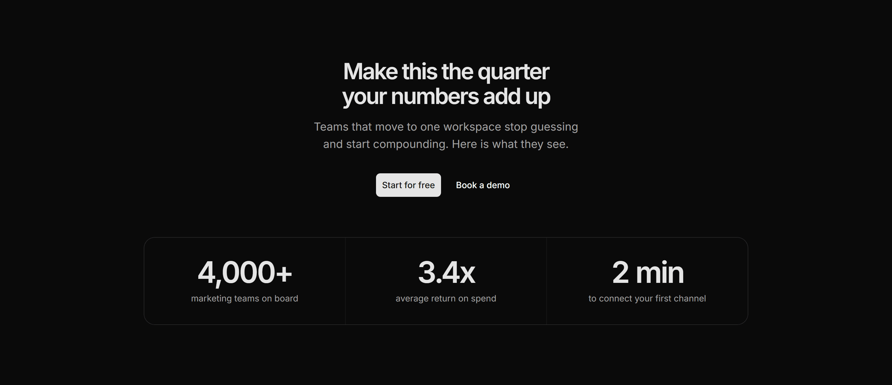 Marketing Pro CTA: With Stats