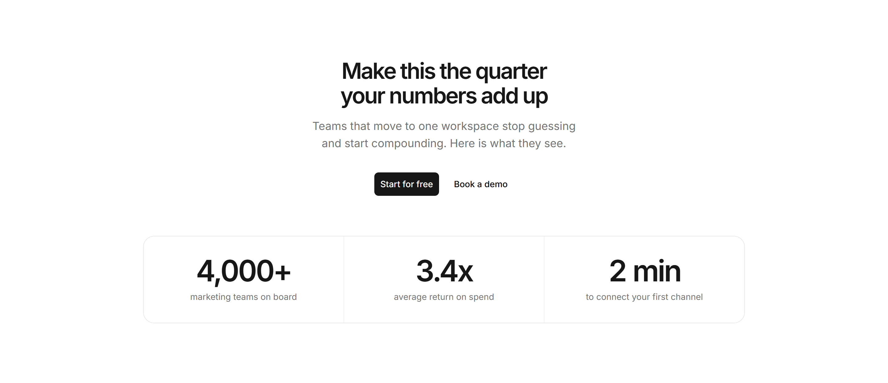 Marketing Pro CTA: With Stats