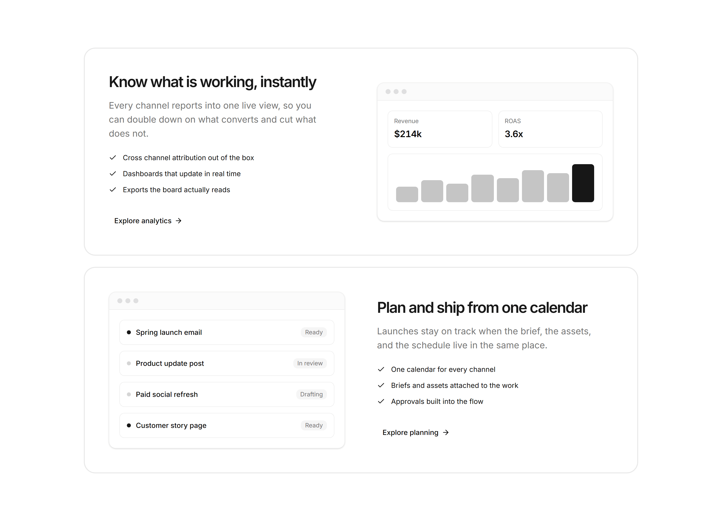Marketing Pro Feature: Stacked Panels
