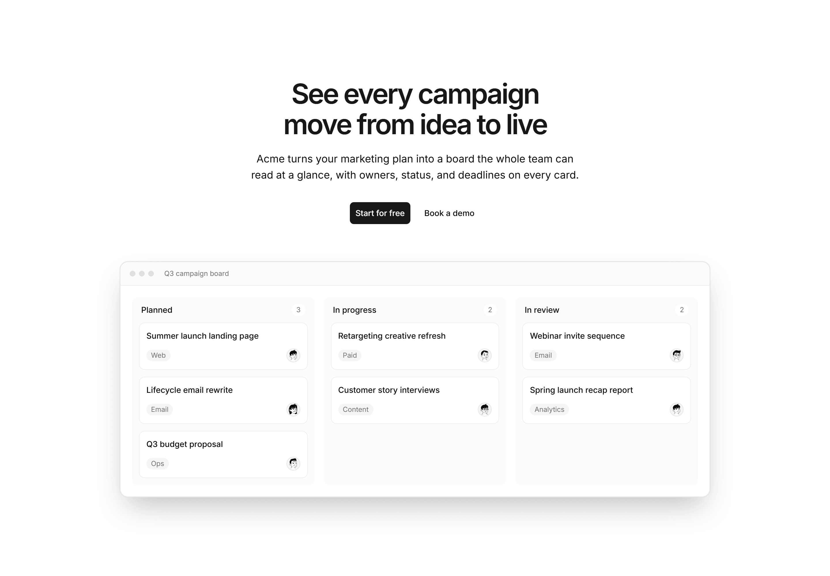 Marketing Pro Hero: With Kanban Preview