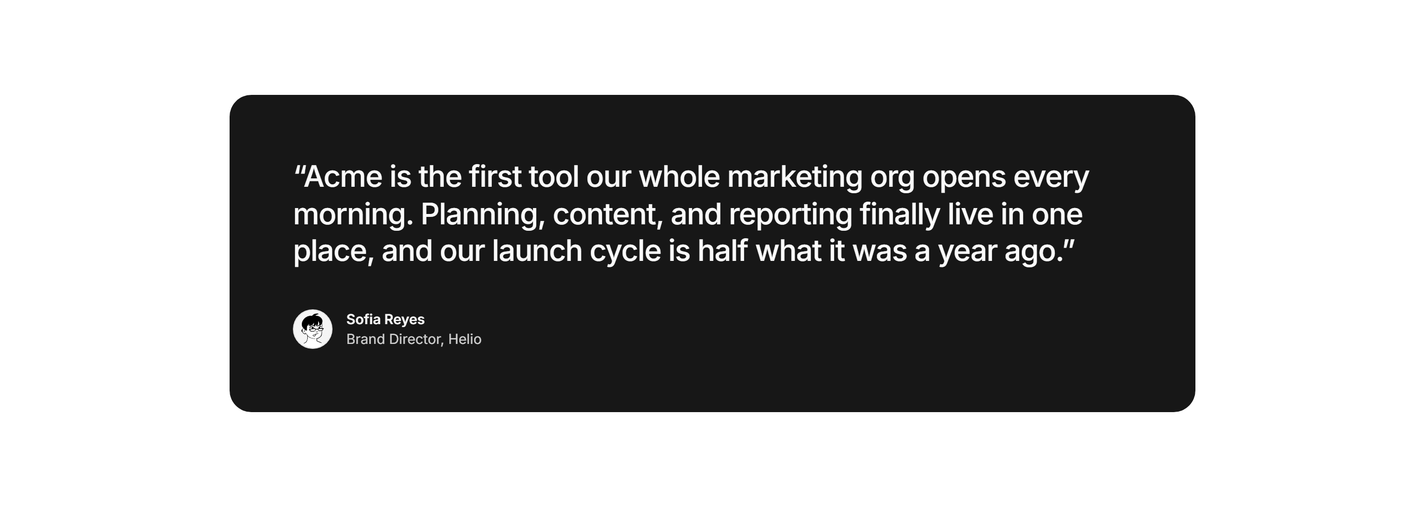 Marketing Pro Testimonial: Dark Panel Quote