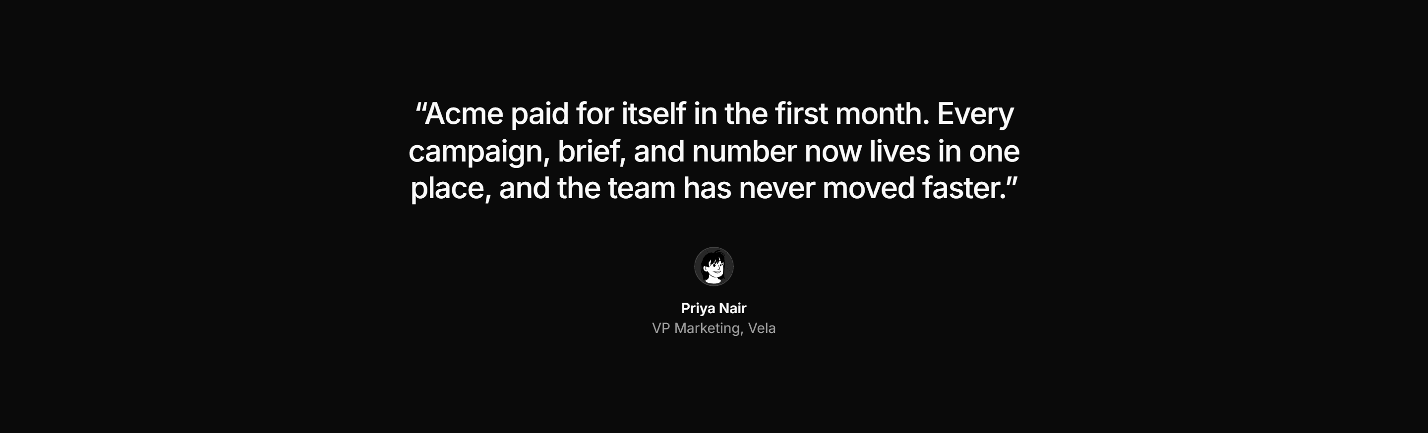 Marketing Pro Testimonial: Single Quote Banner