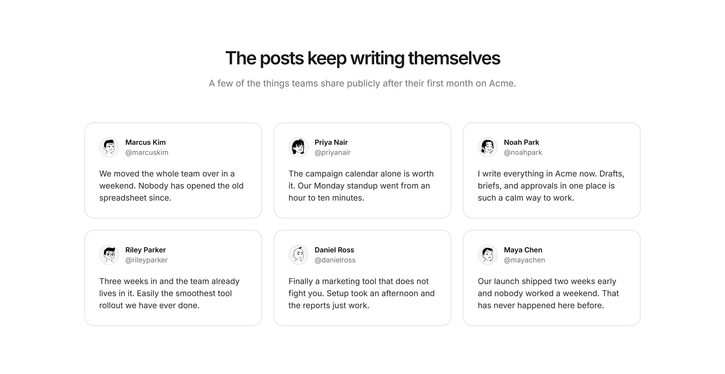Marketing Pro Testimonial: Social Cards