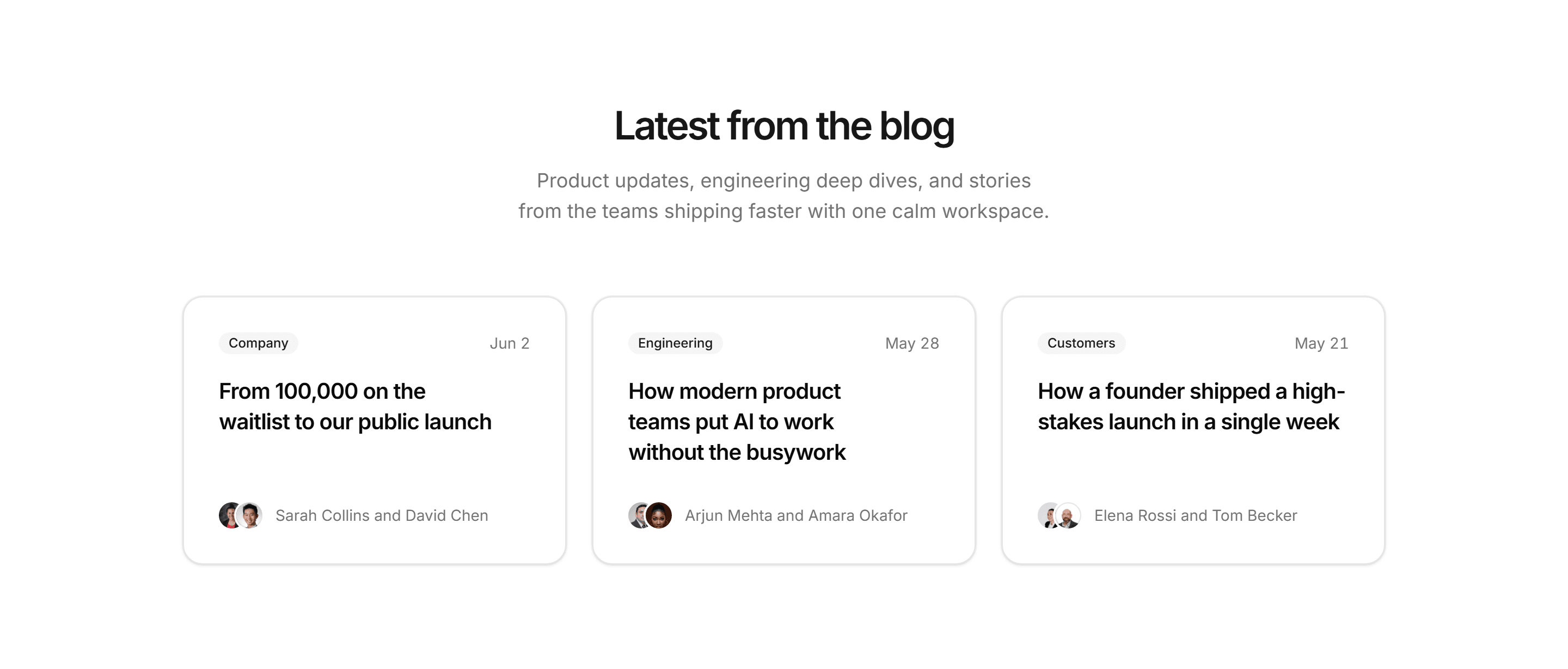 Modern SaaS Blog: Article Card Grid