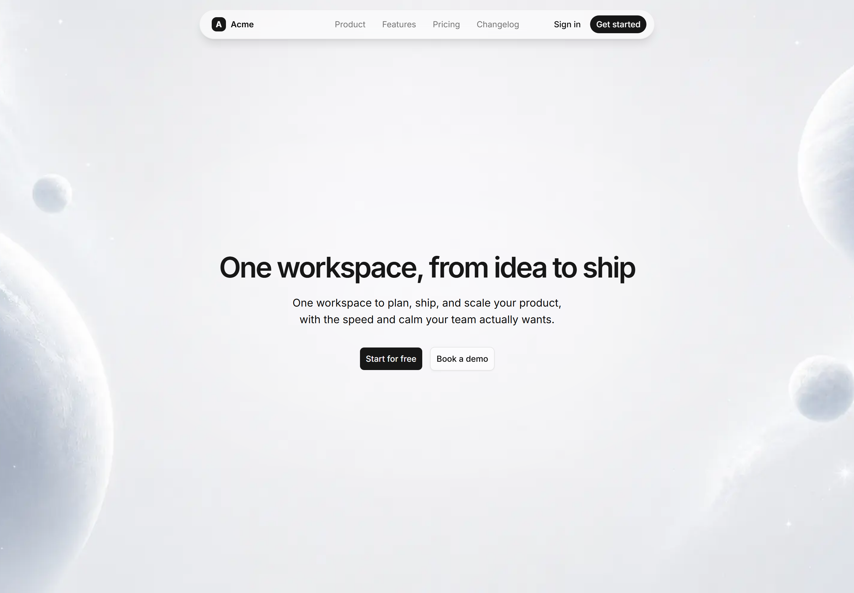Modern SaaS Hero: Centered With Backdrop