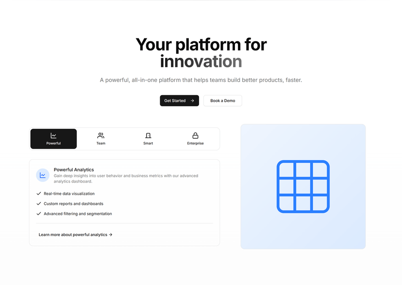 Animated Features Hero