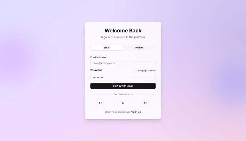 Floating Card With Gradient